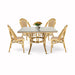 Toulouse Beige and Maroon French Bistro Set Includes 48" x 36" Table and 4 Chairs FBK-SQ-BM-WM4-AX