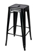 Chivari Black Semi-Gloss Tolix Style Metal Stool BTMBM-AX-T