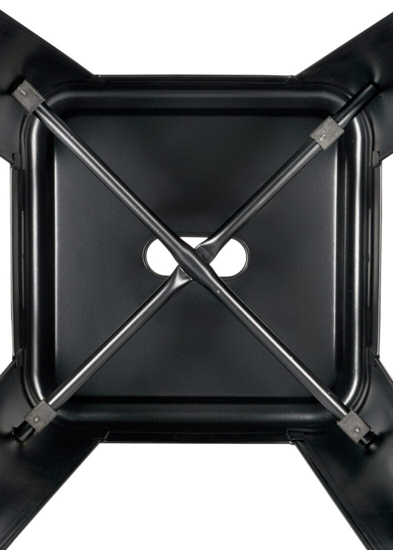 Chivari Black Semi-Gloss Tolix Style Metal Stool BTMBM-AX-T