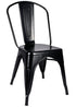 Chivari Black Semi-Gloss Tolix Style Metal Chair CTMBM-AX-T