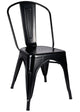Chivari Black Semi-Gloss Tolix Style Metal Chair CTMBM-AX-T
