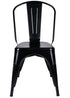 Chivari Black Semi-Gloss Tolix Style Metal Chair CTMBM-AX-T