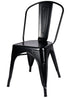 Chivari Black Semi-Gloss Tolix Style Metal Chair CTMBM-AX-T