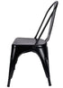 Chivari Black Semi-Gloss Tolix Style Metal Chair CTMBM-AX-T