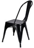 Chivari Black Semi-Gloss Tolix Style Metal Chair CTMBM-AX-T