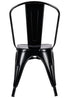 Chivari Black Semi-Gloss Tolix Style Metal Chair CTMBM-AX-T