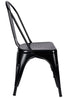 Chivari Black Semi-Gloss Tolix Style Metal Chair CTMBM-AX-T