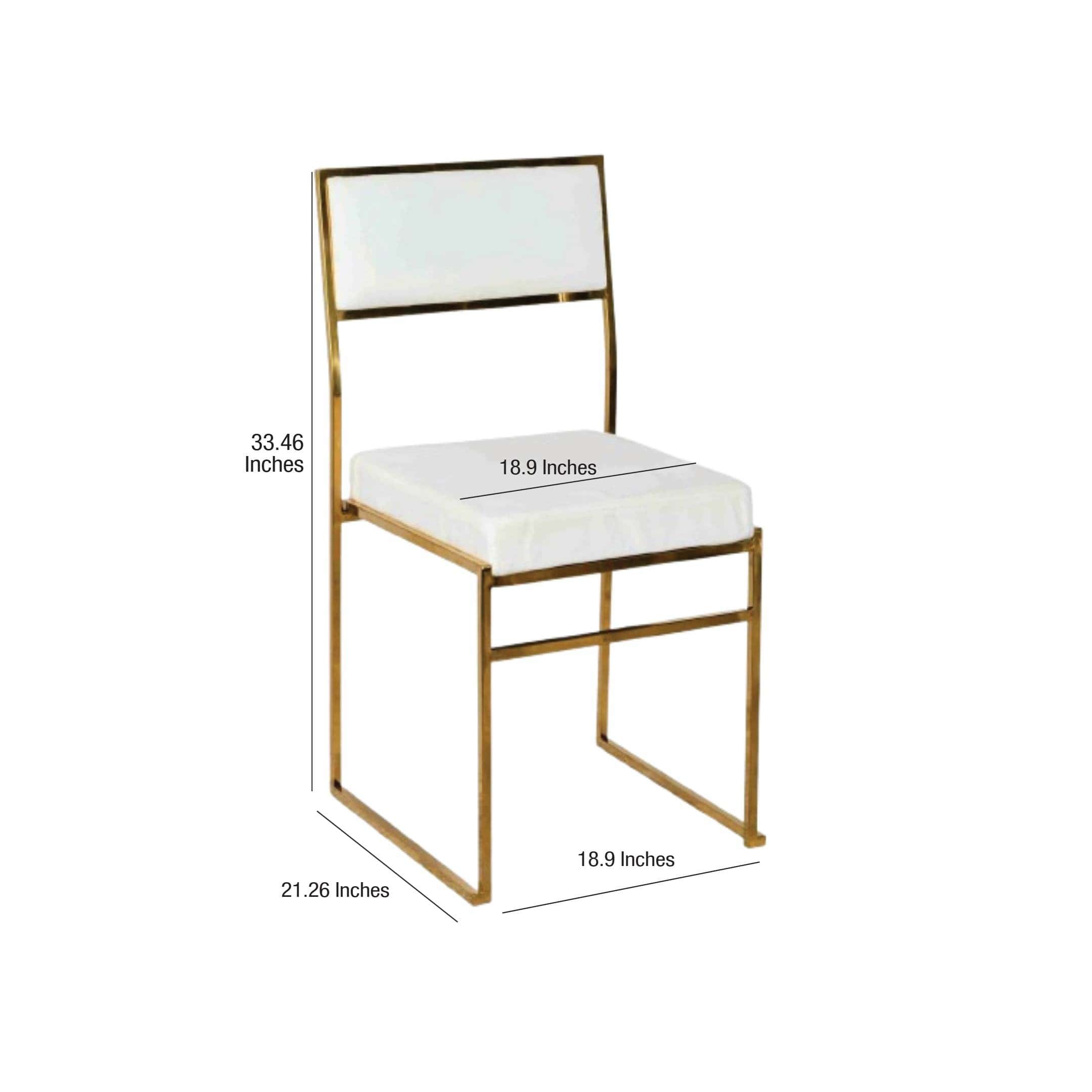 Chivari Melissa Chair in Gold Stainless Steel Frame with Black Cushion Seat and Back CMMG-B-KIT-AX