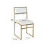 Chivari Melissa Chair in Gold Stainless Steel Frame with Blue Cushion Seat and Back CMMG-BLU-KIT-AX
