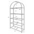 Chivari Black 84" Metal Back Bar 4 Tier with glass shelves BAR-BACK-MABLK-KT-AX