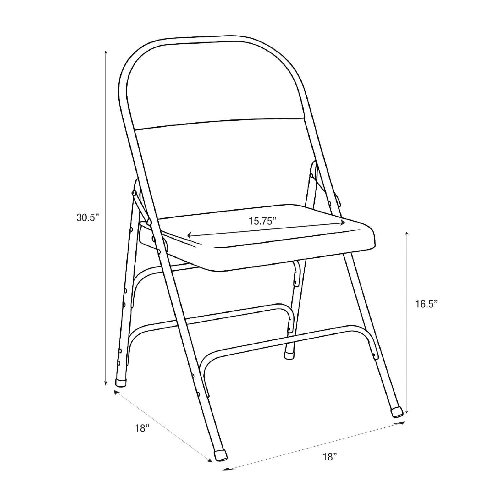 Chivari Beige Metal Folding Chair CFMBE-CX-T