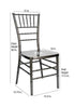 Chivari Metallic Silver Onyx Resin Steel Skeleton™ Chiavari Chair CCRMG-STEEL-AX-T