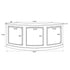 Chivari Scratch and Dent 7' Black 3 Panel Quarter Round Serpentine Bar with HPL Top BAR-SERP3-84KT-BLK-AX-SD
