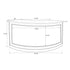 Chivari 7' White Single Panel Quarter Round Serpentine Bar with HPL Top BAR-SERP-84KT-WHT-AX-T