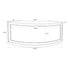 Chivari 7' Black Single Panel Quarter Round Serpentine Bar with HPL Flush Top BAR-SERP-84KTFL-BLK-AX-T