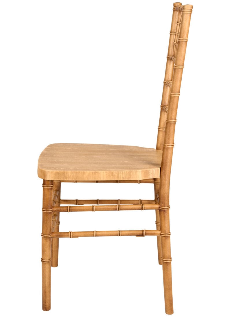 Chivari Natural WoodGrain™ Resin Steel Skeleton™ Chiavari Chair- 2 Pack - Some Assembly Required CCRN-U2-STEEL-AX-T-2