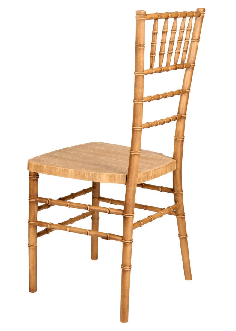 Chivari Natural WoodGrain™ Resin Steel Skeleton™ Chiavari Chair- 4 Pack - Some Assembly Required CCRN-U4-STEEL-AX-T-4