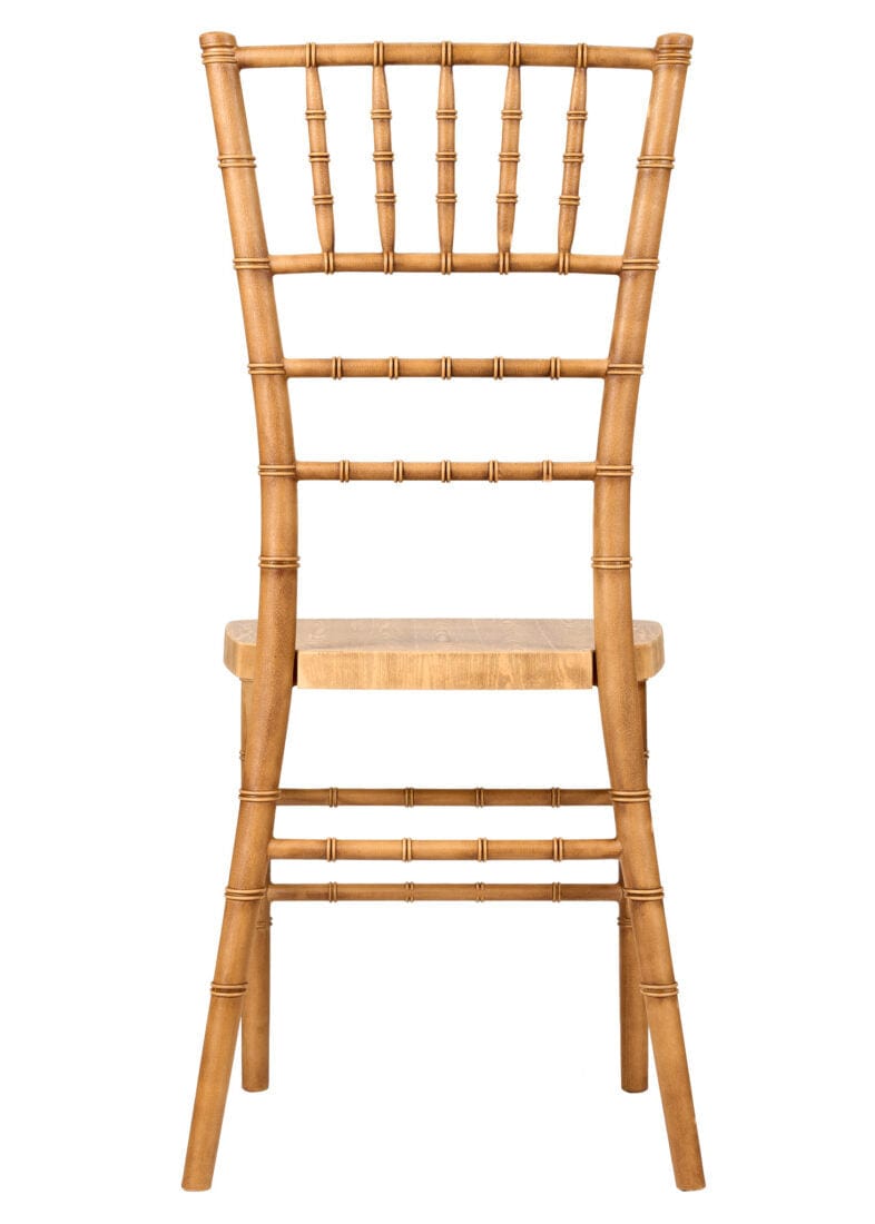 Chivari Natural WoodGrain™ Resin Steel Skeleton™ Chiavari Chair- 4 Pack - Some Assembly Required CCRN-U4-STEEL-AX-T-4