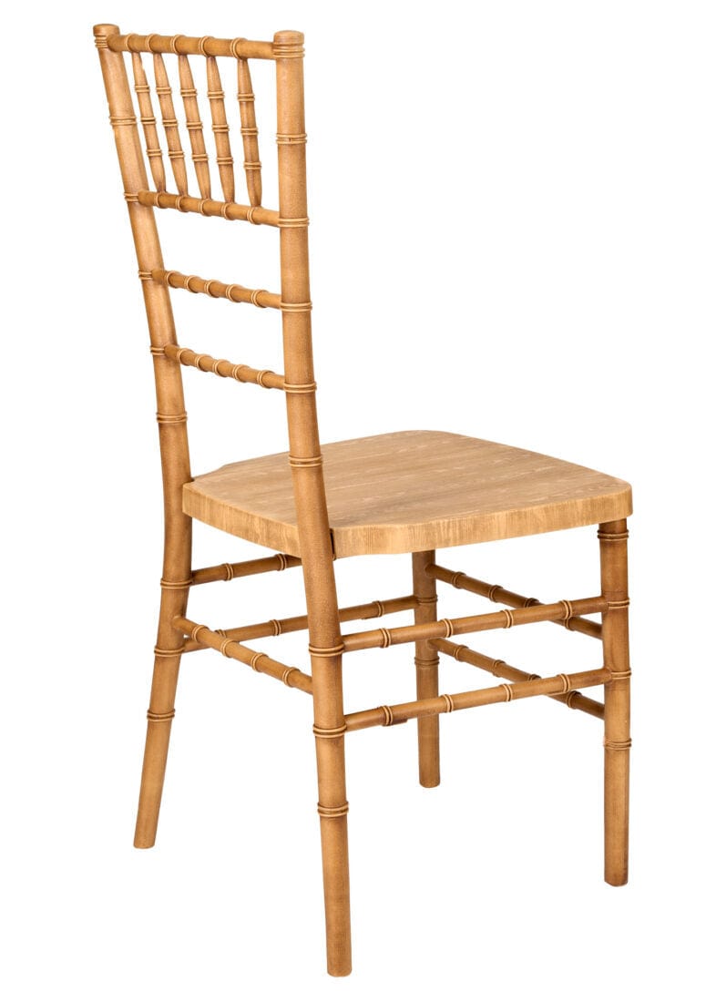 Chivari Natural WoodGrain™ Resin Steel Skeleton™ Chiavari Chair- 4 Pack - Some Assembly Required CCRN-U4-STEEL-AX-T-4