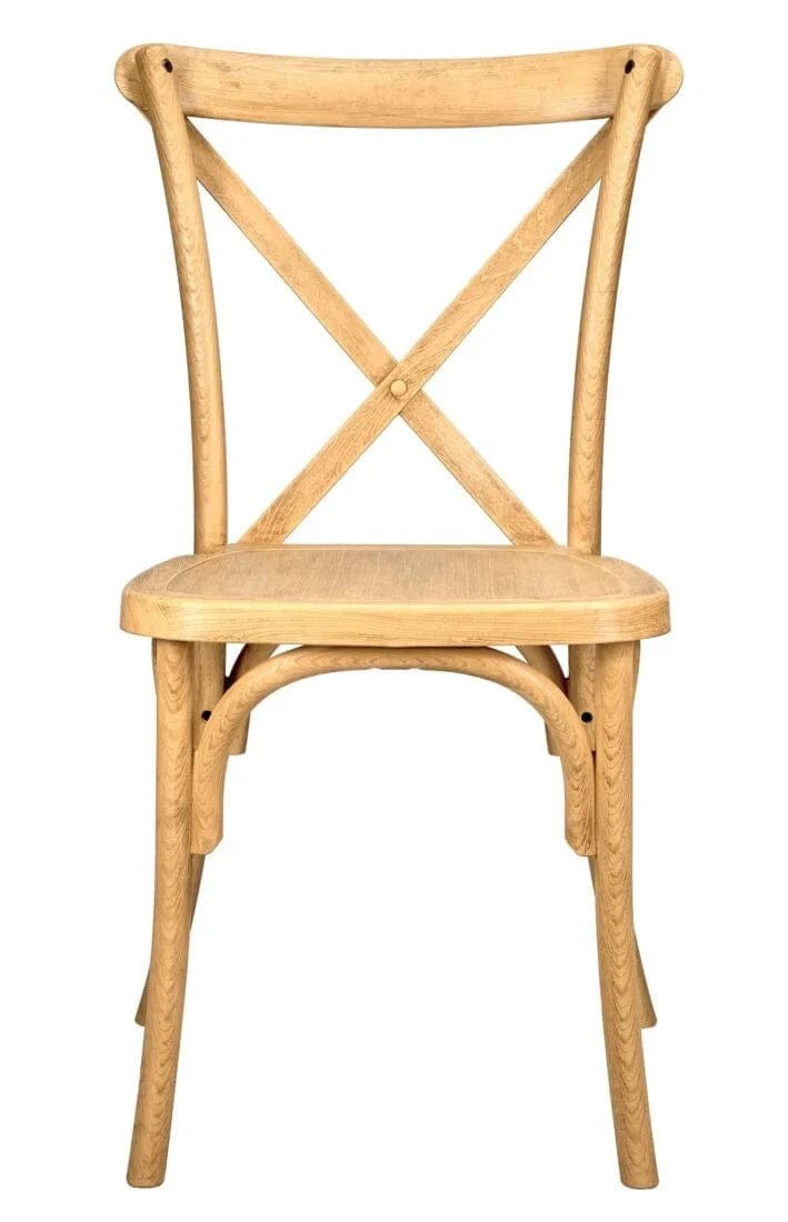 Chivari Natural ToughResin™ WoodGrain Cross Back Chair CXRN-AX-T