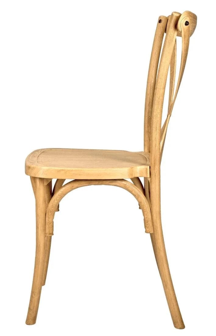 Chivari Natural ToughResin™ WoodGrain Cross Back Chair CXRN-AX-T
