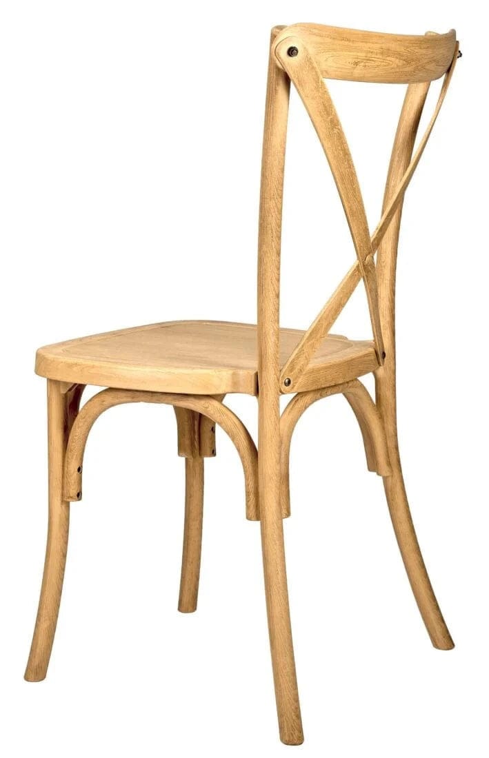 Chivari Natural ToughResin™ WoodGrain Cross Back Chair CXRN-AX-T