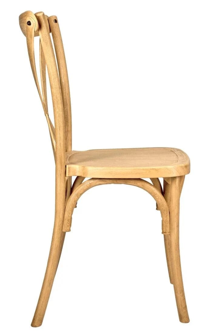 Chivari Natural ToughResin™ WoodGrain Cross Back Chair CXRN-AX-T