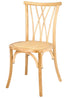 Chivari Natural ToughWood™ Willow Wood Chair With Rattan Seat CWWN-RS-AX-T
