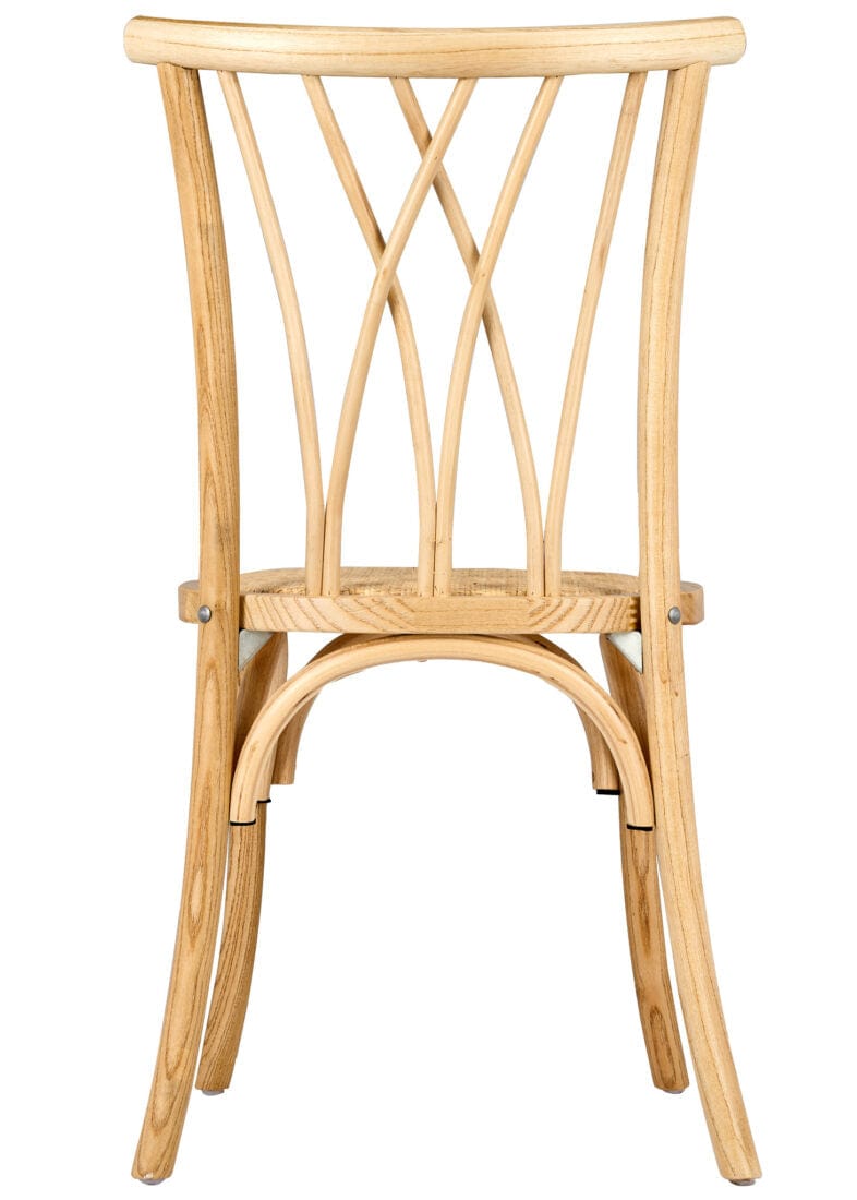 Chivari Natural ToughWood™ Willow Wood Chair With Rattan Seat CWWN-RS-AX-T