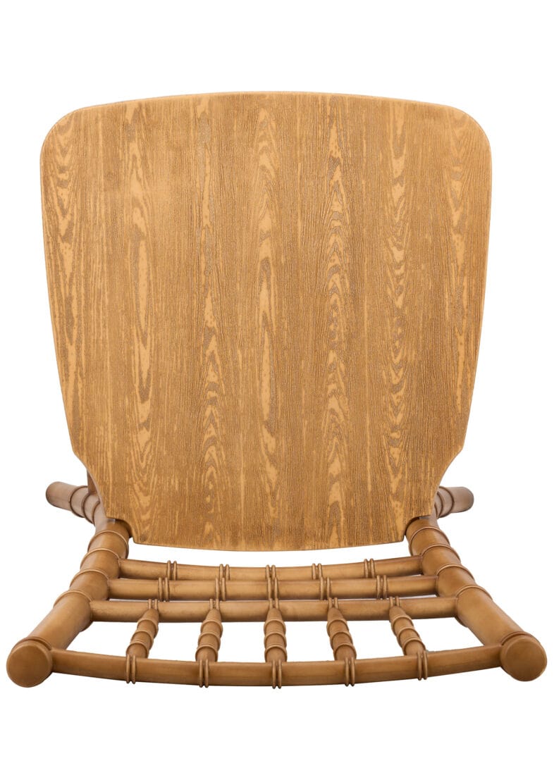 Chivari Natural WoodGrain™ Resin Steel Skeleton™ Chiavari Barstool BCRNB-ST-AX-T