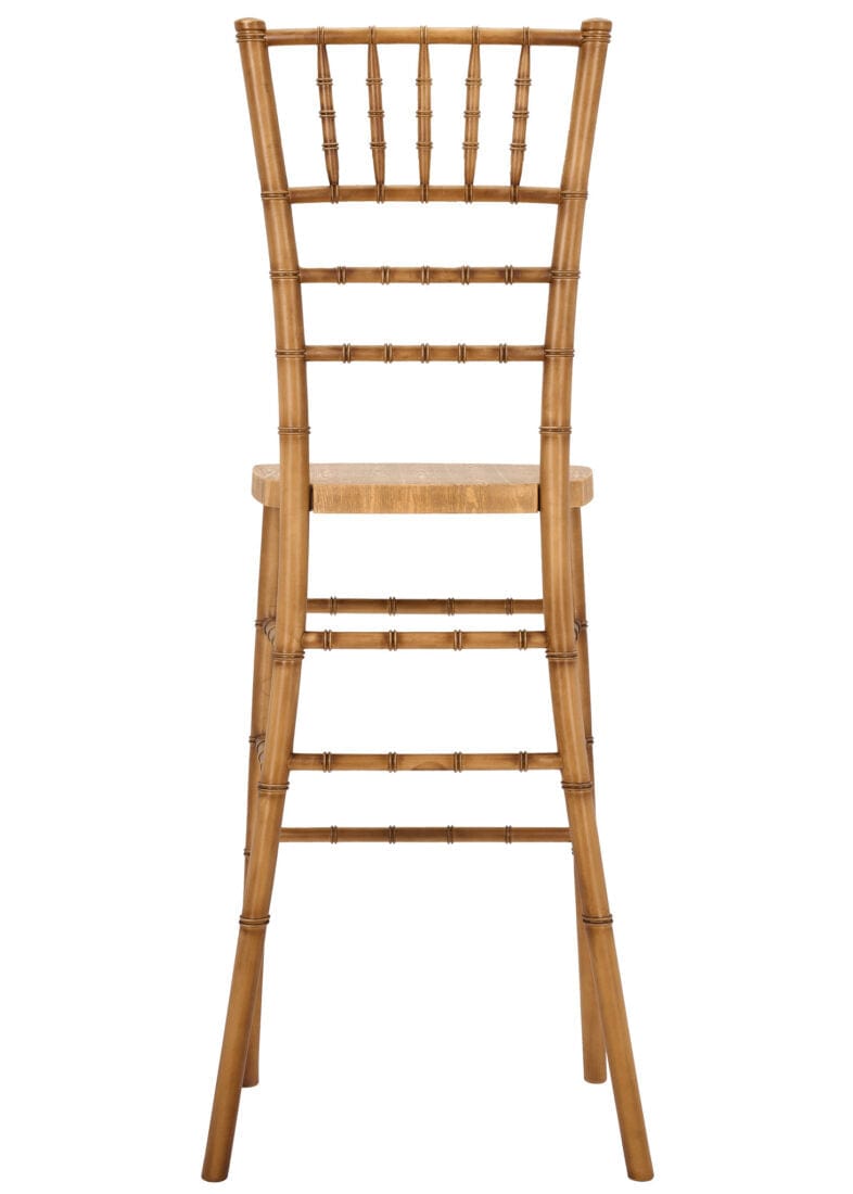 Chivari Natural WoodGrain™ Resin Steel Skeleton™ Chiavari Barstool BCRNB-ST-AX-T