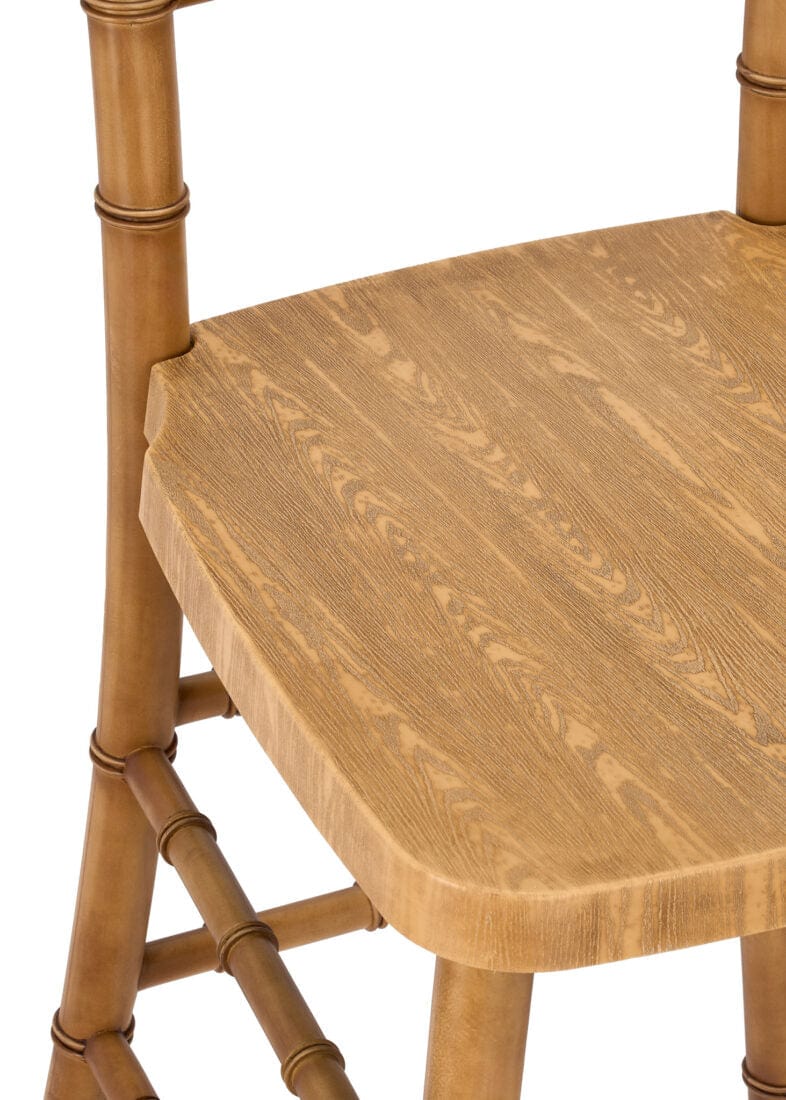Chivari Natural WoodGrain™ Resin Steel Skeleton™ Chiavari Barstool BCRNB-ST-AX-T