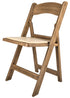 Chivari Chestnut Resin WoodGrain™ Folding Chair with Tan Cushion CFRCB-I-AX-T