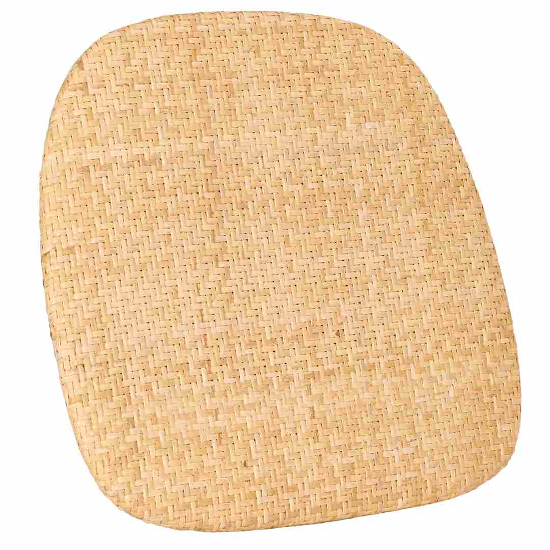 Chivari Natural Rattan Panel Back Seat Pad with SlipNot™ Technology CUSHPANRAT-NAT-A