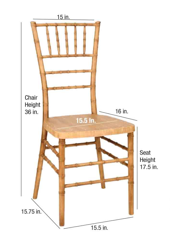 Chivari Natural WoodGrain™ Resin Steel Skeleton™ Chiavari Chair CCRNB-STEEL-AX-T