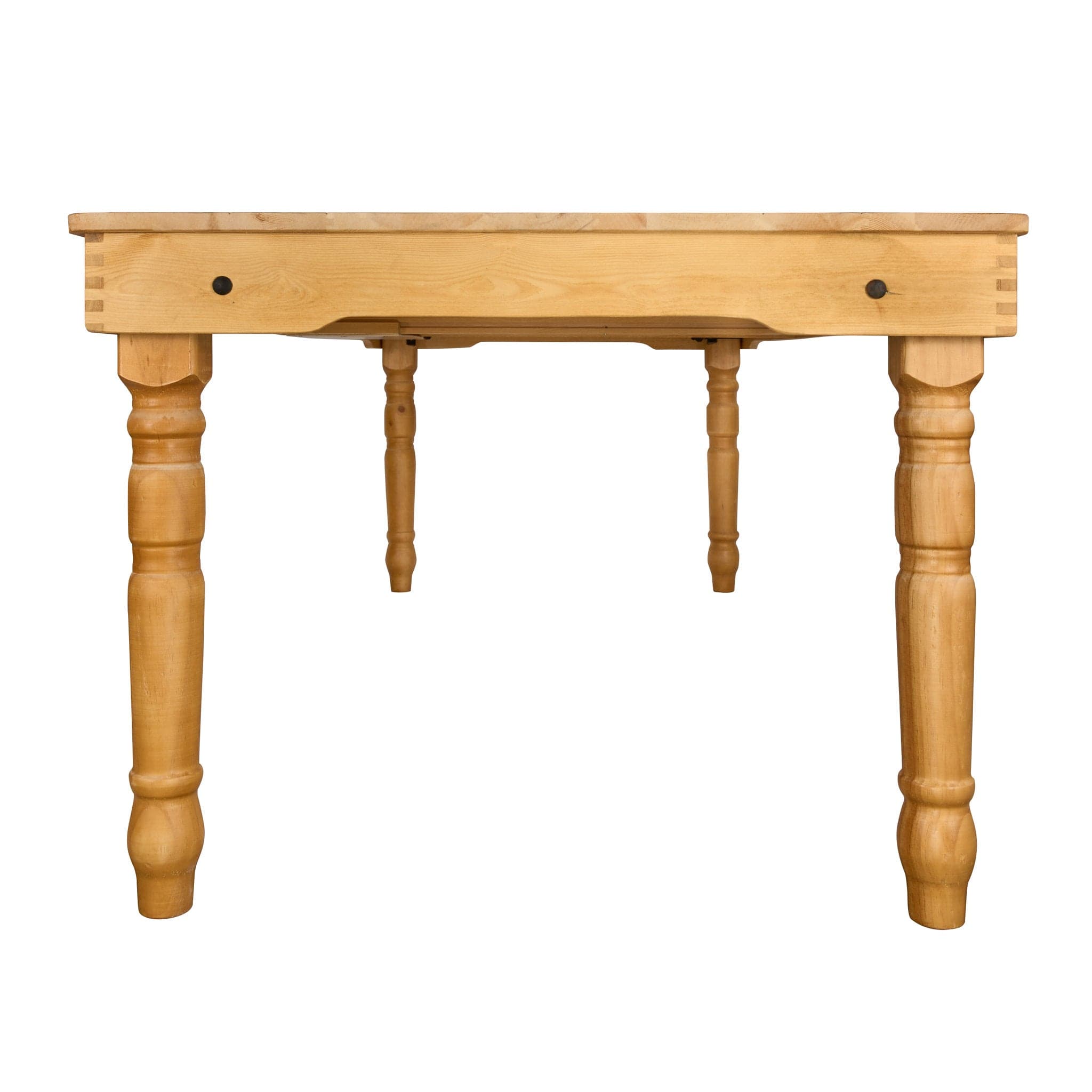 Chivari 96″ x 40″ (8 Foot) Natural Rectangle Thin Fluted Leg Wood Farm Table TFARMRT9640-NATURAL-T-LEG-AX-T