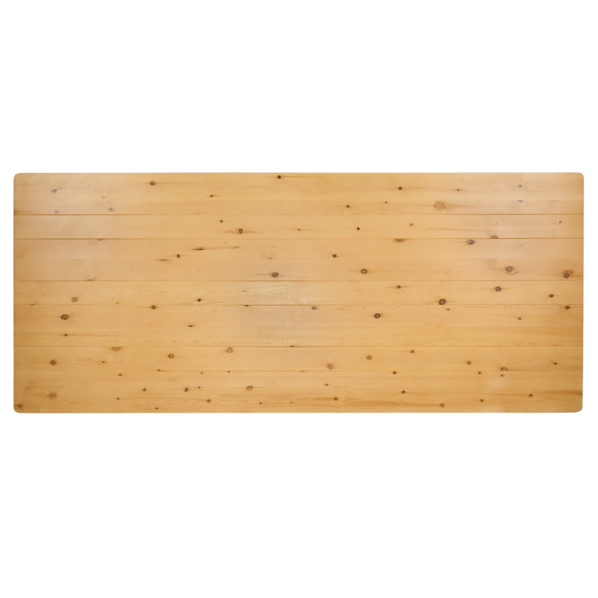 Chivari 96″ x 40″ (8 Foot) Natural  Rectangle X Leg Wood Farm Table TFARMRT9640-NATURAL-X-LEG-AX-T