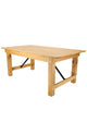 Chivari 72″ x 40″ (6 Foot ) Natural Rectangle Straight Leg Wood Farm Table TFARMRT7240-NATURAL-S-LEG-AX-T