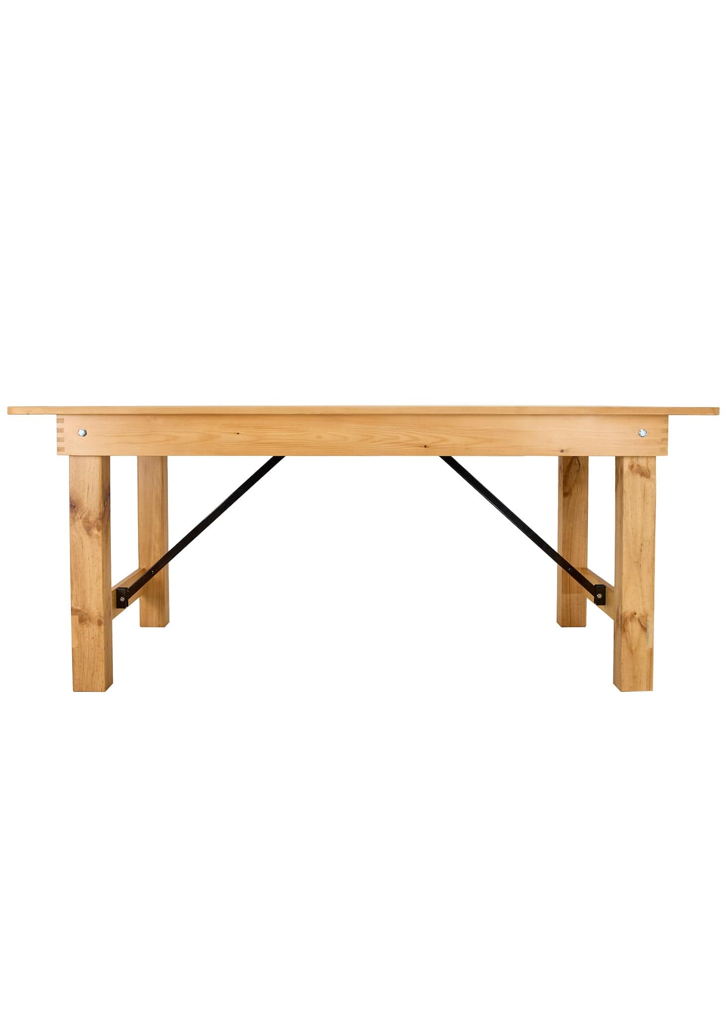 Chivari 72″ x 40″ (6 Foot ) Natural Rectangle Straight Leg Wood Farm Table TFARMRT7240-NATURAL-S-LEG-AX-T