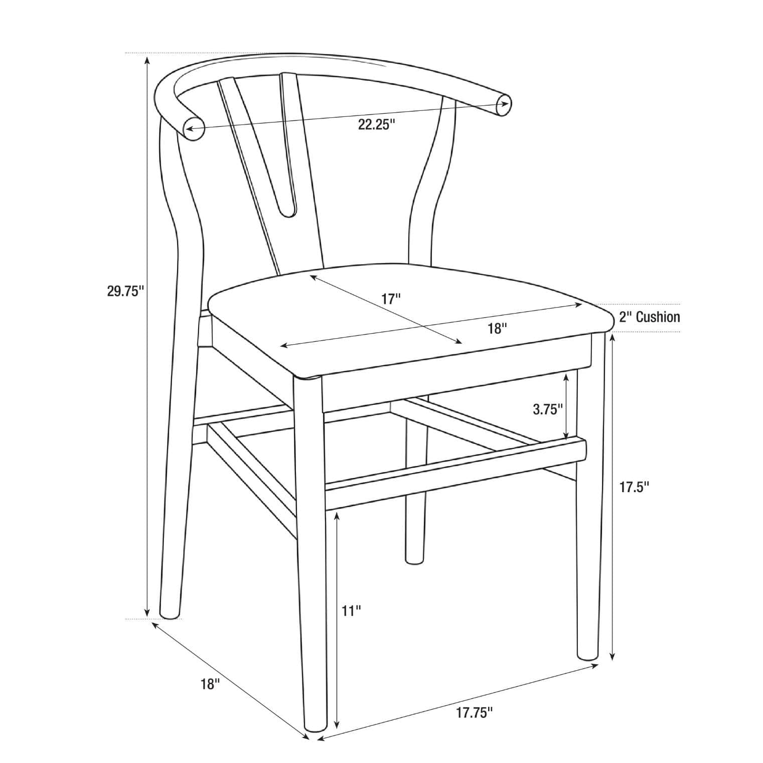 Chivari Natural Wood Wishbone Chair with Ivory Tweed Fabric Seat CWHWNF-ZG-T