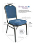 Chivari Navy Blue with Gold Dot Fabric Gold Vein Steel Frame Crown Back Banquet Chair CQCFBLUD-ZF-T