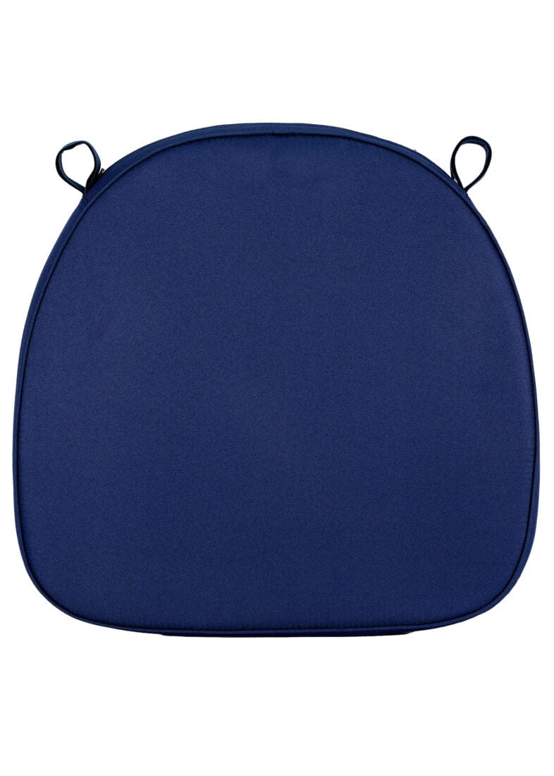 Chivari Navy Blue Fabric 2” Thick Cross Back Cushion CUSHXSTRAP-NVY-AX-T