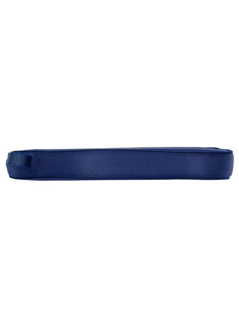 Chivari Navy Blue Fabric 2” Thick Cross Back Cushion CUSHXSTRAP-NVY-AX-T