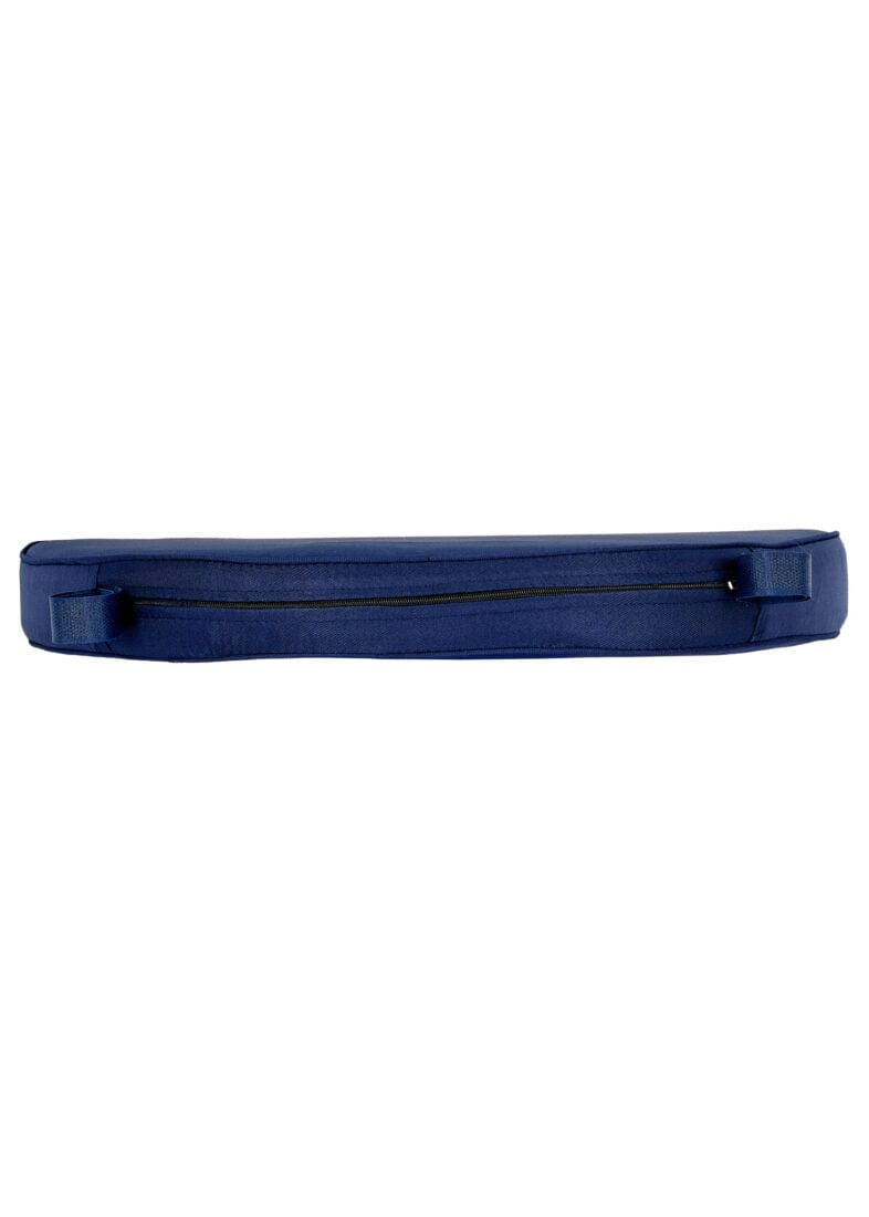 Chivari Navy Blue Fabric 2” Thick Cross Back Cushion CUSHXSTRAP-NVY-AX-T