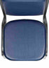 Chivari Navy Blue Vinyl on Silver Vein Steel Frame Square Back Banquet Chair CQSVBLU-ZF-T