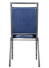 Chivari Navy Blue Vinyl on Silver Vein Steel Frame Square Back Banquet Chair CQSVBLU-ZF-T