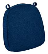 Navy Blue with Navy Blue Piping 2.5" Thick Chair Cushion - World's Best Cushions