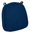 Chivari Navy Blue with Navy Blue Piping 2.5" Thick Chair Cushion - World's Best Cushions CUSHBST-NBNB-AX-T