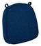 Chivari Navy Blue with Navy Blue Piping 2.5" Thick Chair Cushion - World's Best Cushions CUSHBST-NBNB-AX-T