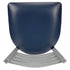 Chivari Ladder Back Bar Stool with Silver Frame and Navy Blue Vinyl Seat BLMSVNB-ZF-KT